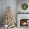 7.5ft. Pre-Lit Snowy Bedford Pine Artificial Christmas Tree, Clear Lights